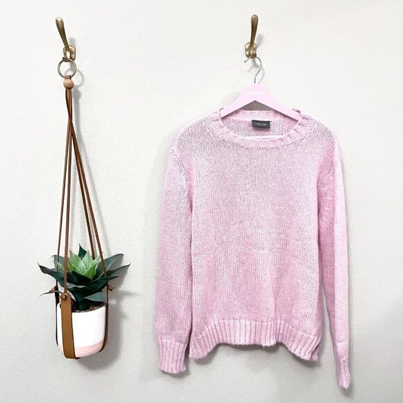 Wooden Ships Paola Buendia Light Pink Crewneck Wool-Blend Sweater Size XS - Picture 1 of 4